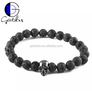 Gendes gioielli Custom Lava Bead bracciale in acciaio inox per gli uomini - Product Image 5