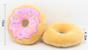 Mainan Anjing Katun Lovely Ahan Hewan Peliharaan, Mainan Anjing Kunyah Suara Quack Donat Cantik - Product Image 5