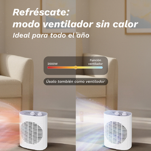 Calentador Eléctrico Grunkel 2000W con Termostato y Ventilador, Diseño Compacto para Uso Doméstico - Product Image 5