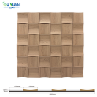 Panneaux muraux acoustiques en mosaïque 3D, surface géométrique en bois MDF concave, placage de bois PVC, imperméable, écologique, appartement