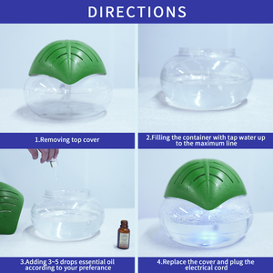 OEM nhà máy Máy lọc không khí = Trắng UV đèn hương thơm khuếch tán làm mát không khí Vaporizer lọc không khí revitaliror với đèn LED - Product Image 3