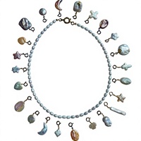 Collier ras du cou en perles d'eau douce en gros avec breloques baroques multi-formes amovibles pour femme, cadeau de bijoux