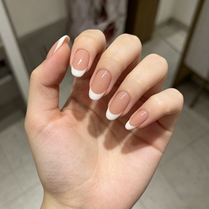 <span class=keywords><strong>Uñas</strong></span> Postizas Francesas YZ 86, <span class=keywords><strong>Uñas</strong></span> Acrílicas de Color <span class=keywords><strong>Nude</strong></span> Medio Almendrado, Puntas de <span class=keywords><strong>Uñas</strong></span> Acrílicas Blancas Clásicas con Acabado Brillante - Product Image 3