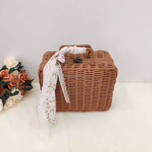 Cesto Portaoggetti in Vimini per <span class=keywords><strong>Bambini</strong></span> con Design Floreale, per Passeggino, Accessori Fotografici e Organizzazione Giocattoli - Product Image 4