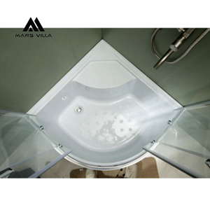 Porte <span class=keywords><strong>de</strong></span> <span class=keywords><strong>douche</strong></span> sur mesure Mars Villa EN CE à fermeture douce, complète avec cabine, panneau Froter <span class=keywords><strong>de</strong></span> 10 mm, système pivotant, à battants, en promotion - Product Image 4