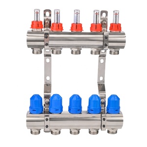 Moderne Plancher Chauffant En Laiton à Deux Voies Cinq Voies <span class=keywords><strong>Tuyau</strong></span> Avec Débitmètre - Product Image 3