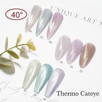 ICE NOVA Gel Polish Thermo Cateye, Gel Polish OEM changeant de couleur, Gel Polish OEM Thermo Cat Eye, Gel Polish sensible à la température