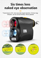 Télémètre laser portable HD pour le golf et la chasse, télescope de mesure de distance laser haute précision