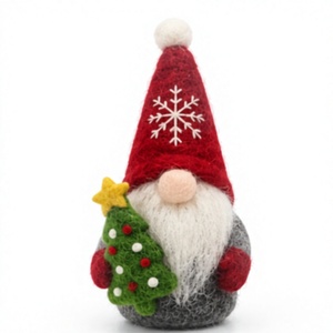 Adorno Navideño de Gnomo de Fieltro de Lana Hecho a Mano, Ecológico y Certificado, para Colgar en la Pared |   Santa Claus Tradicional Escandinavo para las Fiestas - Product Image 2