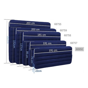Lit d'air <span class=keywords><strong>INTEX</strong></span> 64756 bleu Dura-Beam Jr. Twin Classic Downy, robuste et durable pour tous types de terrains, pour une utilisation en extérieur et en chambre à coucher - Product Image 1