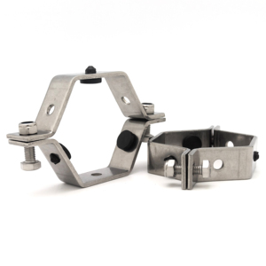 Soporte Ajustable para Tubos Hexagonales de Acero Inoxidable SS304 con Arandelas de Goma Lisas, Abrazadera de Alta Presión - Product Image 3