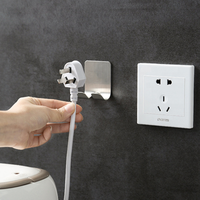 Support mural pour rasoir en acier inoxydable, crochet multifonctionnel, 4 pièces