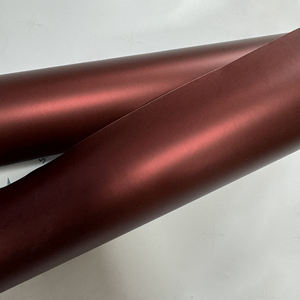 Film adhésif vinyle PET pour carrosserie, finition satinée mate chromée rouge vin léopard, effet givré, sans bulles, haute qualité - Product Image 5
