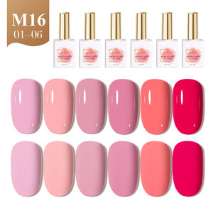 Ailanuo เซ็ตยาทาเล็บเจลยูวี LED แบบแช่โลโก้ได้6สีสั่งติดฉลากได้ตามต้องการ - Product Image 1