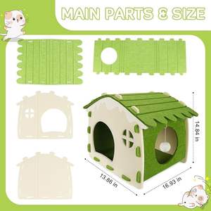 Venta al por mayor de fábrica, jaulas de fieltro DIY simples y semicerradas, casas nido de cama suave para decoración <span class=keywords><strong>del</strong></span> hogar - Product Image 3