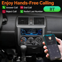 Nouveau lecteur MP3 audio Bluetooth pour voiture, radio FM, amplificateur stéréo portable pour voiture avec lecteur de carte USB et TF