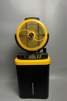 Ventilateur portable multifonctionnel rechargeable de 10 pouces avec batterie, moteur DC sans balais et grand réservoir d'eau de 20000 mAh