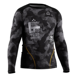 Men's Long Sleeve <b>Compression</b> <b>Shirt</b> Rash Guard with Skin Protection Stretch Comfort and Sweat Control Ideal for Jiu Jitsu BJJ - Product Image 5