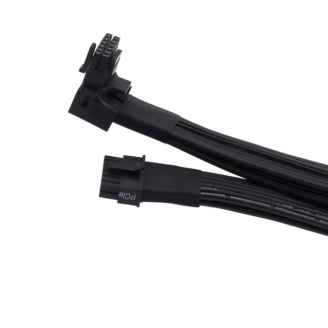 PCIE 5.0 12+4pin Graphics Card Cable Male to Male 90 Degree ATX Power Supply Extension Cable GPU 600W for 40 Graphics Card