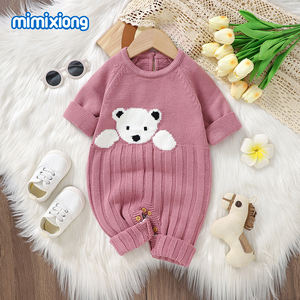Nouveauté : Combinaisons pour bébés Mimixiong en tricot OEKO Tex, vêtements pour nouveau-nés, combinaisons pour bébés, sweat-shirts pour tout-petits - Product Image 2