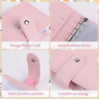 Femmes à la mode A7 pour rose RFID lin cuir Logo personnalisé multifonctionnel pliable journal papeterie liant fermeture éclair lettre