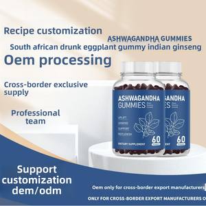 Gomas de Ashwagandha de 60 piezas, suplemento de fibra dietética suave, producto de <span class=keywords><strong>amino</strong></span>ácidos transfronterizo de exportación rápida - Product Image 2