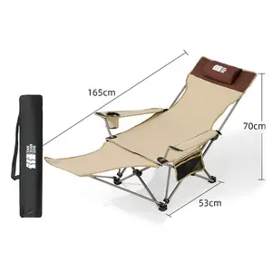 Folding metal camping praia cadeira ao ar livre dobrável espreguiçadeira pesca metal portátil cadeira dobrável camping ao ar livre