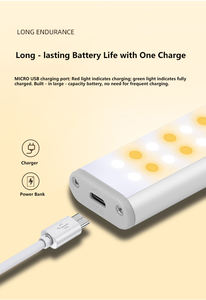 Luz de armario con sensor de movimiento USB inalámbrico magnético de carga LED recargable - Product Image 6