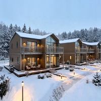 Maison préfabriquée portable imperméable, villa modulaire moderne, structure en acier, maison avec aménagement personnalisé
