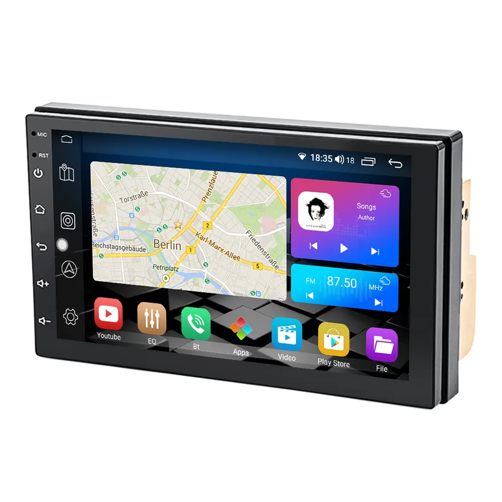 LEHX Android 12 Stereo 2 Din radio mobil, pemutar Multimedia GPS untuk Toyota Volkswagen Nissan Hyundai Kia toyota LADA Ford Carplay