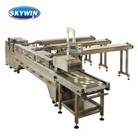 Skywin Machine automatique à biscuits pour sandwich Ligne de fabrication de biscuits pour sandwich 3 + 2 avec flux d'emballage et imprimante