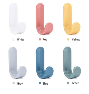 High Quality J-Shape <strong>Key</strong> <strong>Hook</strong> <strong>Wall</strong> Mount Plastic Fast Dispatch Free Punch <strong>Hook</strong> <strong>for</strong> Clothing - Product Image 2