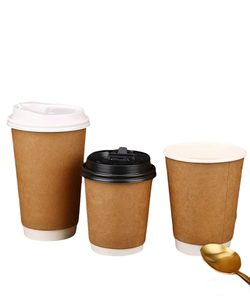 Vasos de Papel Desechables para Café con Tapa, Personalizados con Logotipo, Color Negro, Blanco y Marrón, de Doble Pared para Bebidas Calientes, Fabricante de Té - Product Image 3