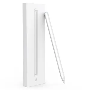 Caneta stylus inteligente com carregamento magnético sem fio multifuncional anti-toque com logotipo original 2024, compatível com Apple iPad