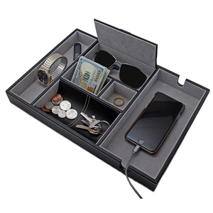 Bandeja de Joyería de Cuero Genuino Vintage Hecha a Mano, Flexible, con Cierre a Presión, para Viajes, Hogar, Hotel, Oficina, Baño, Organizador Multiusos - Product Image 1
