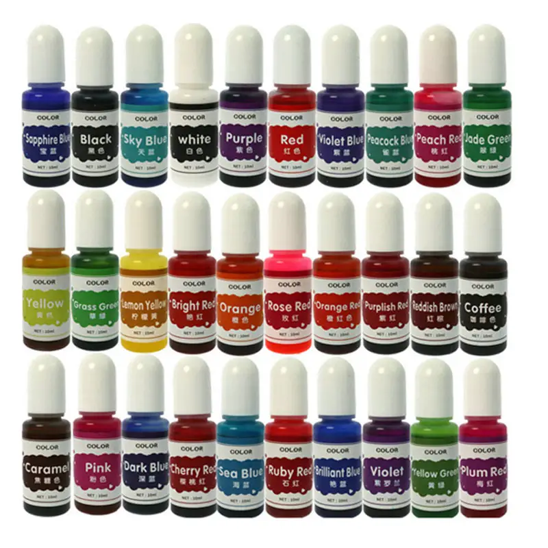 Günstiger Preis 30 Farben Flüssig harz pigment für DIY Schmuck harz Handwerk