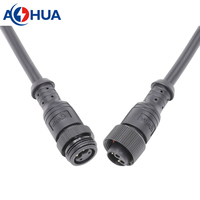 OEM ODM Cable Harness disesuaikan soket steker logam laki-laki perempuan kabel ekstensi tahan air 2 + 2pin lampu LED konektor