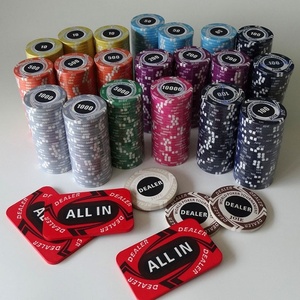 Jetons de Poker en Céramique Qualité Casino 10g 39mm, Écologiques, Couleur, Numéro et Logo Personnalisés, Style EPT, pour <span class=keywords><strong>Jeu</strong></span> de Texas Hold'em - Product Image 2