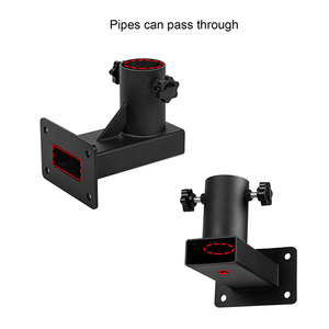 Poteau de montage d'antenne extérieur noir JH-Mech, poteau en métal court avec revêtement en poudre, montage d'antenne pour <span class=keywords><strong>Internet</strong></span> <span class=keywords><strong>Starlink</strong></span> - Product Image 3
