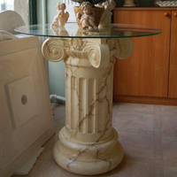Table basse en colonnes romaines européennes, table d'appoint en fibro-ciment pour salon