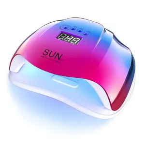 Secador de esmalte de gel com lâmpada led, suprimentos de unhas de sol, secador de esmalte de gel com lâmpada dupla uv ongles 54w/48w, máquina de manicure uv, lâmpada de unhas