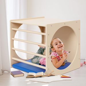 <span class=keywords><strong>Angolo</strong></span> Accogliente per Bambini 30 Pollici, Set di Lettura Montessori in Legno Massiccio con Cuscino, per Asilo Nido e Casa (Finitura Naturale) - Product Image 1