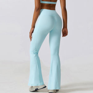 Leggings personnalisés pour femmes Leggings de yoga évasés à taille haute Pantalons de yoga évasés pour le sport - Product Image 6