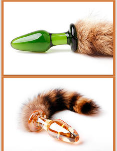 Bouchon anal en verre avec design de queue de renard pour adultes - Product Image 6
