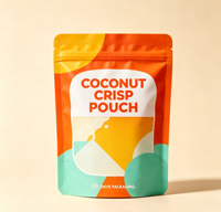 Emballage personnalisé en sachet refermable recyclable, fermeture éclair, anti-odeur, anti-humidité, matériau PE, impression numérique pour aliments, Doypack
