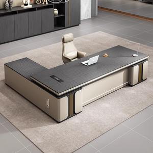 ชุดโต๊ะสำนักงานสำหรับผู้บริหารรูปตัวแอลโต๊ะเจ้านายทำจากไม้สำหรับซีอีโอเฟอร์นิเจอร์เชิงพาณิชย์ออกแบบได้ตามต้องการ - Product Image 1