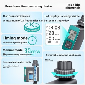 Vườn tưới nước hẹn giờ tự động kỹ thuật số LCD nhựa Pin hoạt động thông minh hệ thống điều khiển thủy lợi cho sử dụng ngoài trời - Product Image 3