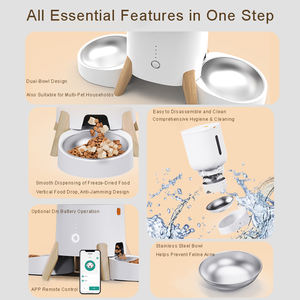 Mangeoire automatique pour chats et chiens, distributeur de nourriture intelligent et programmable, grand conteneur transparent de 5 litres, contrôle facile du niveau des aliments - Product Image 4