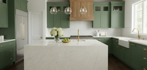 LOSAS DE Cuarzo Jade Oro Vietnamita de 20mm de Espesor para Muebles Modernos de Baño, Cocina y Hospital con Diseño de Modelo 3D - Product Image 6