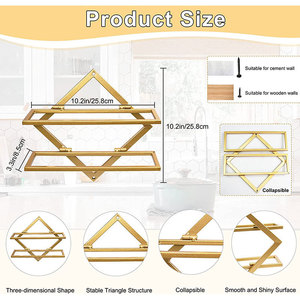 Hiện Đại Sáng Tạo Có Thể Gập Lại Treo Tường Kim Loại Giá Rượu Vang Cho Nhà Bar & Đảng Treo Rượu Vang Thủy Tinh & Cốc Lưu Trữ Mát - Product Image 6